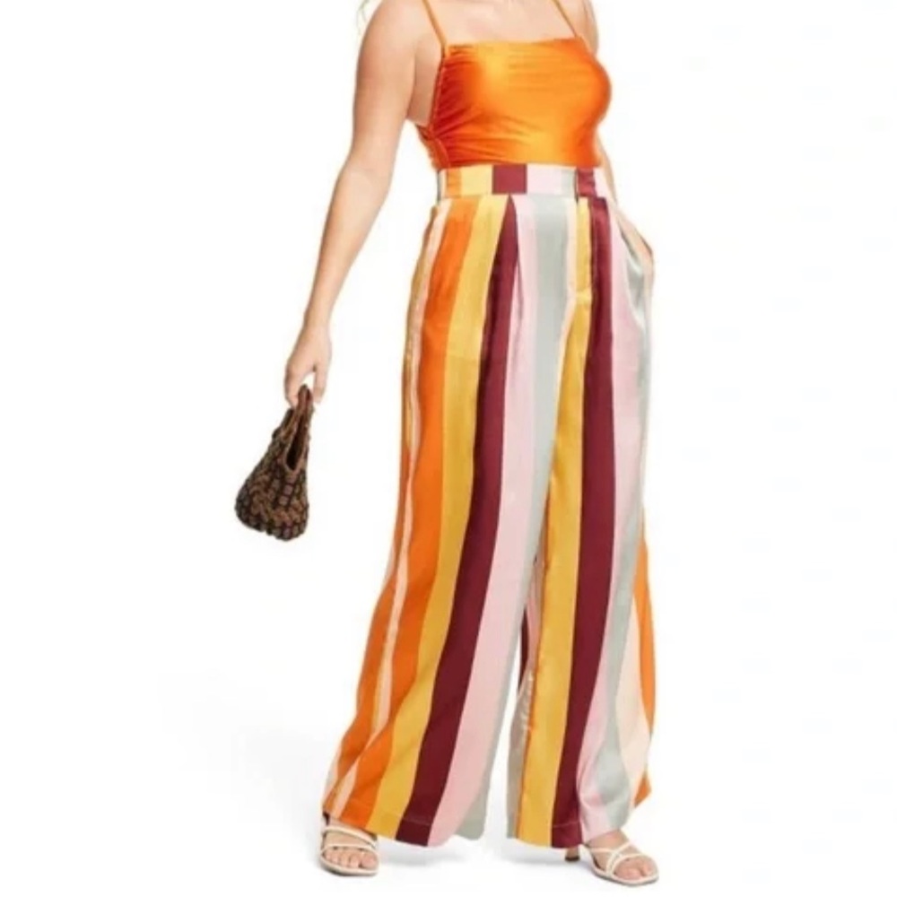 Fe Noel X Target Mixed Vertical Print Wide Leg Pa… - image 1